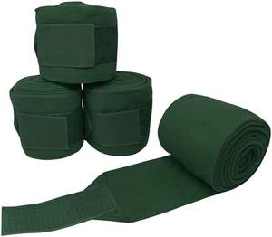 Bandages de polo équestre en polaire pour chevaux, bandages d'écurie élastiques, bandages de soutien pour les jambes pour le soin des chevaux - Product Image 2