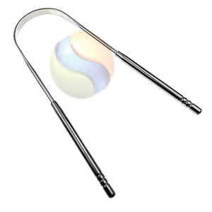 Raspador de Lengua en Forma de U de Acero Inoxidable Premium, Limpiador Bucal de Doble Cara, Raspador de Lengua de Acero Inoxidable con Logotipo Personalizado - Product Image 4