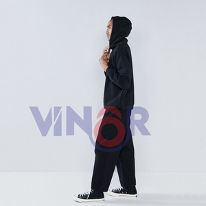 French Fleece 100% Cotton Oversized Casual Streetwear Print <b>Sweatshirt</b> for Men Women Winter Hoodie Embroidered Logo Eco-Friendly - Product Image 3