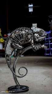 Sculpture de cheval mécanique en métal, décoration industrielle, sculpture décorative pour la maison, lampe cheval mécanique Vietnam 2026 - Product Image 3