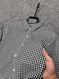 เสื้อเชิ้ตผู้ชายหรูหรา100% ระดับไฮเอนด์, เสื้อเชิ้ตผ้าฝ้ายแท้ลายสก็อตแขนยาวอเนกประสงค์สำหรับใส่ในฤดูใบไม้ร่วง - Product Image 3