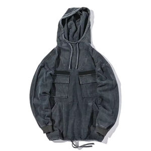 High Street Custom Acid Wash Oversize <b>Fleece</b> <b>Hoodie</b> for <b>Men</b> Wholesale Low MOQ Screen Printing for Winter Season - Product Image 3