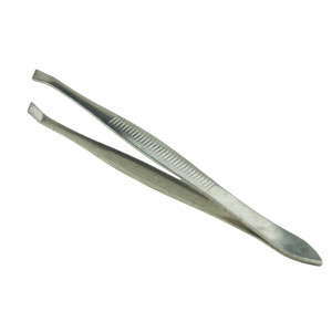 Pinzas Cosméticas Oblicuas de Acero de Alta Calidad, Tijeras Curvas Plateadas para Cejas con Punta Inclinada para Regulación - Product Image 4