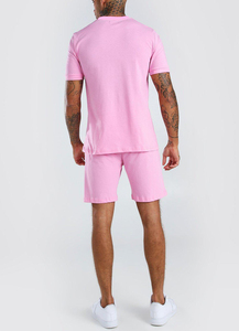 Camisetas y pantalones cortos para hombre, camiseta con pantalones cortos a juego, conjuntos cortos de algodón 100%, logotipo personalizado de dos piezas - Product Image 2