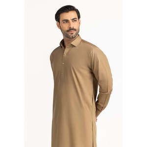 Trajes Camel Básicos de un Solo Pecho para Hombre para la Celebración del Eid - Product Image 4