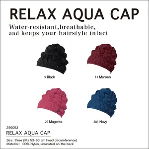 Gorro de ducha reutilizable de tela de toalla divertida biodegradable ajustable para niños y mujeres - Product Image 3