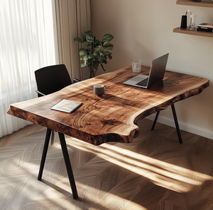 Table à manger carrée moderne en bois massif faite à la main, pieds en métal, meubles écologiques pour la maison, 6 places, appartement, hôtel, villa - Product Image 3