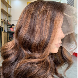 วิกผมลอนแบบเป็นมัด ผมแท้เวียดนาม ผมบริสุทธิ์แบบเรมี่ ผมต่อแบบเส้นเดียว ไม่พันกัน ไม่หลุดร่วง 100 กรัม ทุกสี - Product Image 1