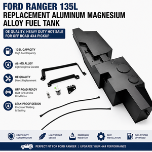 Tanque de Combustible de Repuesto de Aleación Al-Mg de 135L Premium para <span class=keywords><strong>Ford</strong></span> <span class=keywords><strong>Ranger</strong></span>, Piezas de Mejora Todoterreno de Largo Alcance 4x4, Compatible con OE - Product Image 5