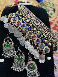 Handcrafted Stainless Steel Traditional Afghan Women <b>Jewelry</b> Set for Bridal Styling Party & Festive Occasions - Product Image 4