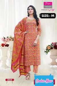 Coton de collection de qualité supérieure avec pantalon Kurti brodé et fabricant de gros Dupatta de l'Inde au taux le plus bas - Product Image 3