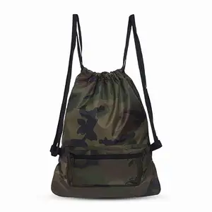 最新设计拉绳背包迷彩设计旅行轻便包，带前袋