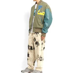 Chaqueta Universitaria de Talla Grande para Hombre con Logotipo Bordado, Chaqueta Bomber de Invierno Cálida, Servicio OEM, Tejido Transpirable de Lana de Oveja - Product Image 3