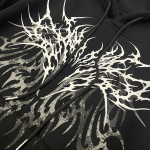 Fabrication de vêtements vintage personnalisés Sweat à capuche d'hiver en polaire lourde 400gsm avec logo personnalisé DTG Print pour hommes - Product Image 2