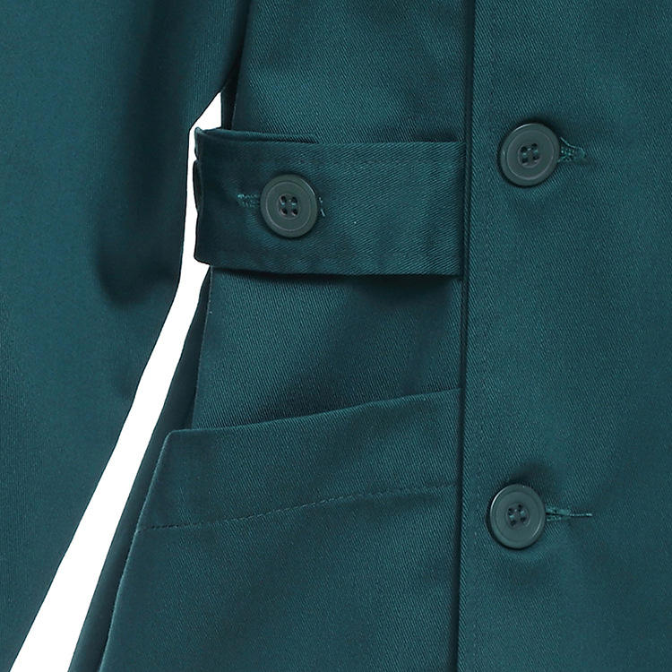 Dark green top collar long sleeve suit