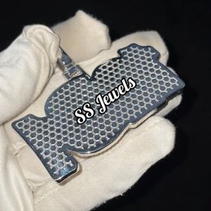 VVS Moissanite diamante personalizable pequeño colgante de moda estilo Hip Hop collar Número de la suerte letra rodio plateado joyería fina - Product Image 2