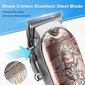 Cortadora de Pelo Profesional Inalámbrica de Acero Inoxidable con Cuchilla en T, Juego de Recortadoras para Hombre, Batería USB, Resistente al Agua IPX7, Kit de Corte de Pelo - Product Image 6