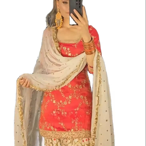 Lanzamiento de nuevo diseñador Party Wear Look Top Patiyala Suit Ropa paquistaní asequible para mujeres Colección 2024 - Product Image 1