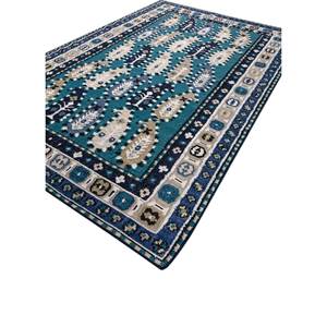 Tapis en laine tissés à plat bleus bédouins pour la décoration intérieure ADWL-23001 - Product Image 2