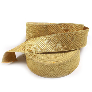 Dark Gold 15mm Shiny Color Lace Customized Braid for Dress Uniforms Wholesale Golden Trimming Lace for Sale - Product Image 5