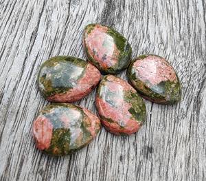 Lavira Unakite collar AAA + CALIDAD Natural Multicolor forma de pera cabujón terceros certificado origen estadounidense piedra preciosa suelta - Product Image 1