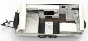 OBM in the U.S.: Family <b>Travel</b> <b>Trailer</b> for Semi-Off Road Camping Made in Fiberglass Material and with Shower Room - Product Image 2