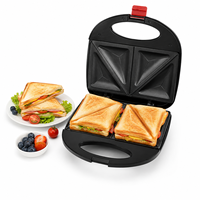 Machine à sandwich multifonction 3-en-1, gaufrier et grill antiadhésif avec plaques interchangeables, presse à panini pour la cuisine domestique - Vente chaude