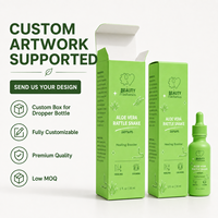 Caja Rígida Reciclable para Tratamiento Facial, con Relieve, Laminado Mate, Forro de Esponja, para Cuidado de la Piel con Aloe Vera, Papel Artístico, Plegable, OEM