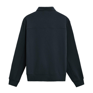 Sweat-shirt personnalisé pour hommes coupe surdimensionnée de luxe col replié conception d'épaule tombante impression de logo personnalisée en gros OEM/ODM - Product Image 2