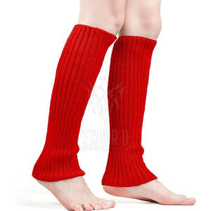 Long Cotton <b>Leg</b> <b>Warmers</b> for Women Stylish Ribbed <b>Knit</b> Breathable Lightweight for Ballet Yoga Workout OEM Custom Logo - Product Image 1