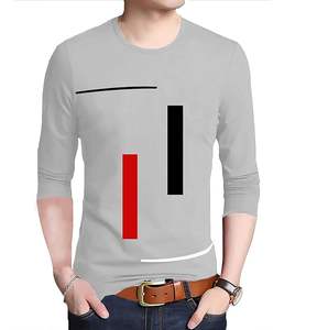 Camiseta de Manga Larga para Hombre, Estilo Vintage, Estampada, Tejida, Ecológica, Tendencia Urbana, Moda de Verano, Venta al Por Mayor - Product Image 6