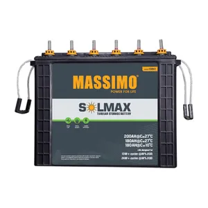 높은 표준 품질 200AH 12 V 관형 저장 배터리 MASSIMO 납산 배터리 판매 준비 대량 재고 수출자