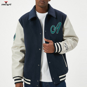 2025 nuevo estilo ropa de calle de invierno diseño personalizado bordado Letterman College Bomber chaqueta para Unisex 100% lona de algodón - Product Image 2