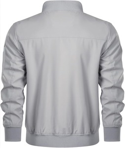 Vestes coupe-vent d'hiver pour hommes sur mesure, en laine peignée, imperméables, respirantes, écologiques, col montant, décontractées, logo frontal, à capuche - Product Image 3