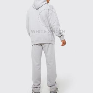 Sudadera de Manga Larga con Bolsillos para Hombre, 100% Algodón, Diseño Sólido, Estilo Desgastado, Personalizable, al por Mayor, OEM - Product Image 2