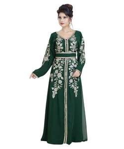 Moroccan Islamic <b>Kaftan</b> Beach Fancy Modern Floor Length <b>Long</b> Sleeve For Women <b>Dress</b> - Product Image 2