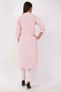 Izzu International Indian Cotton Stretchable Embossed Casual Regular Fit <b>Kurtis</b> <b>Women</b> Summer Dresses Indian Style Diwali Parties - Product Image 2