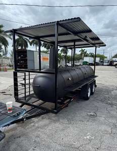 Livraison gratuite, barbecue mobile entièrement équipé de 12 pieds et fumoirs, remorque de cuisine extérieure pour grillades et vente de nourriture pour les entreprises de restauration de rue - Product Image 5