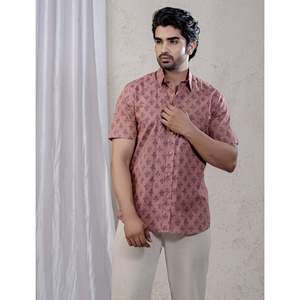Men's Casual Cotton Printed <b>Half</b> Sleeves <b>Shirt</b> 100% Poplin Fabric Breathable Size XL-ODM Supply - Product Image 3