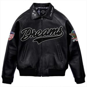 OEM Customizable <b>Thin</b> Winter <b>Jacket</b> <b>Waterproof</b> 100% Polyester Reversible Breathable Streetwear Stand Embroidered Chenille Patch - Product Image 2