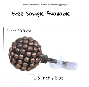 Artisanat cuivre perle résine clouté armoire tiroir boutons tirer poignée pour cuisine chambre salle de bain salon armoire commode - Product Image 3