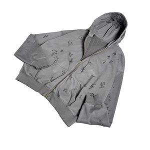 Ropa de calle Fabricante Vintage Negro Sudadera con capucha Logotipo personalizado Vintage Acid Stone Wash Acid Wash Sudadera con capucha Oversize - Product Image 6