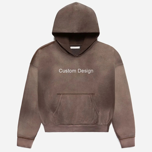 Sudadera con Capucha para Hombre, Lavado Ácido, 100% Algodón, Transpirable y Cómoda para Invierno, Diseño Personalizable con Tu Propio Logotipo, Talla Adulto - Product Image 6