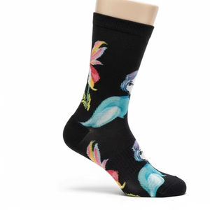 Chaussettes pour femmes en tricot respirant, coton et polyester, imprimé numérique, douces, extensibles, pour un usage quotidien, vente en gros, approvisionnement OEM - Product Image 1