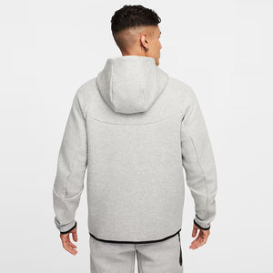 Survêtement technique en molleton gris chiné pour homme, avec tissu extensible respirant, confortable et élégant pour le fitness et les tenues décontractées - Product Image 2