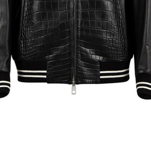 Chaqueta de Cuero para Hombre, Piel de Cordero Genuina con Patrón de Cocodrilo, Alta Calidad, Marca Bordada Personalizada, Chaquetas para Hombre 2025 - Product Image 6