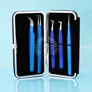 Nouvelle pince à cils à pointe de fibre poignée en diamant Volume pince à cils 90 degrés outil applicateur de cils poignée antidérapante - Product Image 6