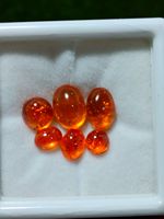 Kaboson Garnet Spessartite Alami Untuk Pembuatan Perhiasan Garnet Oranye Spessartite Garnet cabs