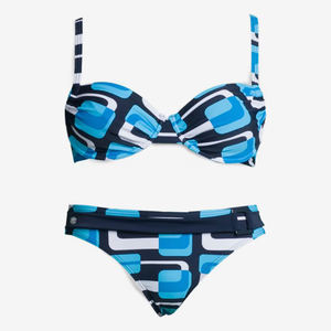 Conjunto de Bikini Push-Up de Moda para Mujer con Logotipo Frontal, Tirantes Ajustables, Traje de Baño para Verano, Playa, Piscina, Resort, Vacaciones, Venta al por Mayor - Product Image 1