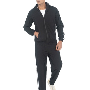 Conjunto Deportivo Masculino de Alta Calidad, Ligero, de Nailon y Poliéster, con Cremallera Completa y Franjas Laterales, Traje Deportivo Informal para Hombre - Product Image 1